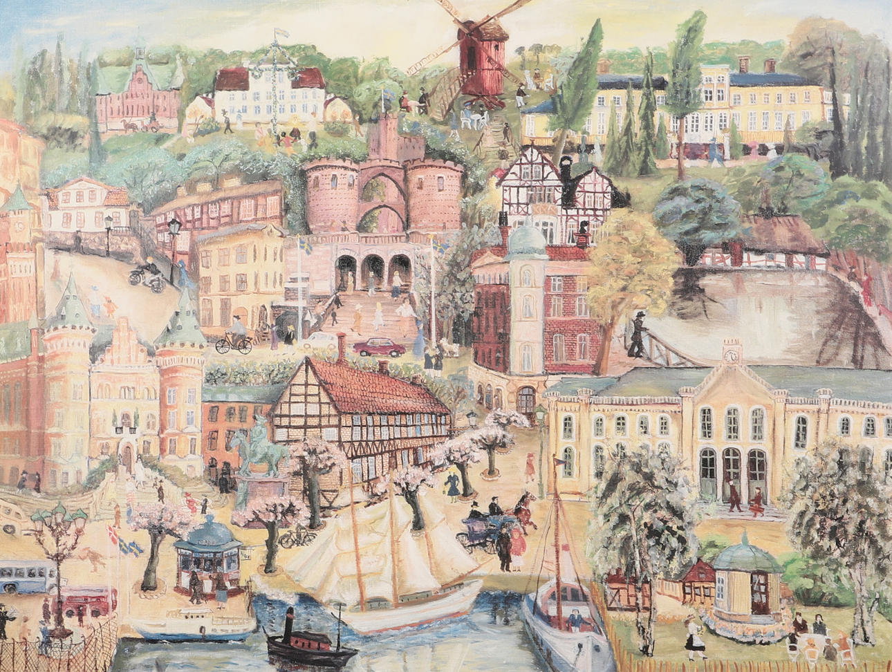 ALMA HANSSON. Helsingborg, tryck, signerad.