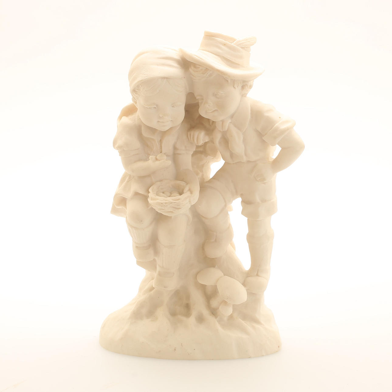 SCULPTURE, alabaster, marked AB.
