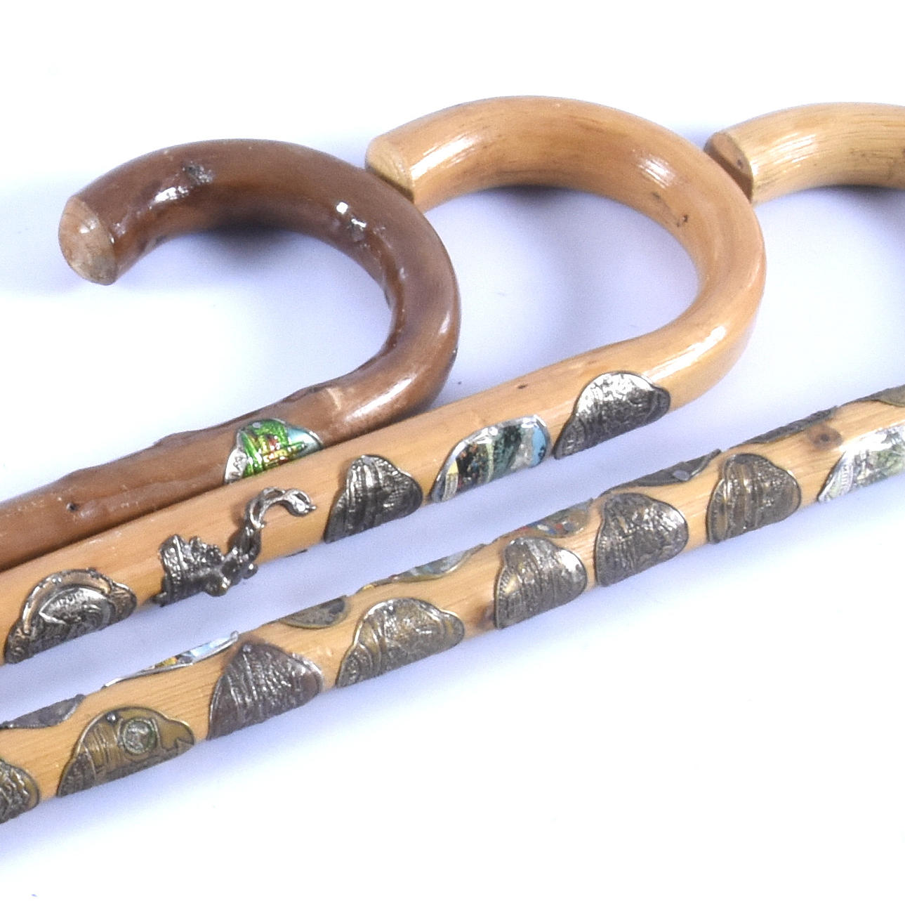 VANDRINGSKÄPPAR, 3 st, 1900-tal.