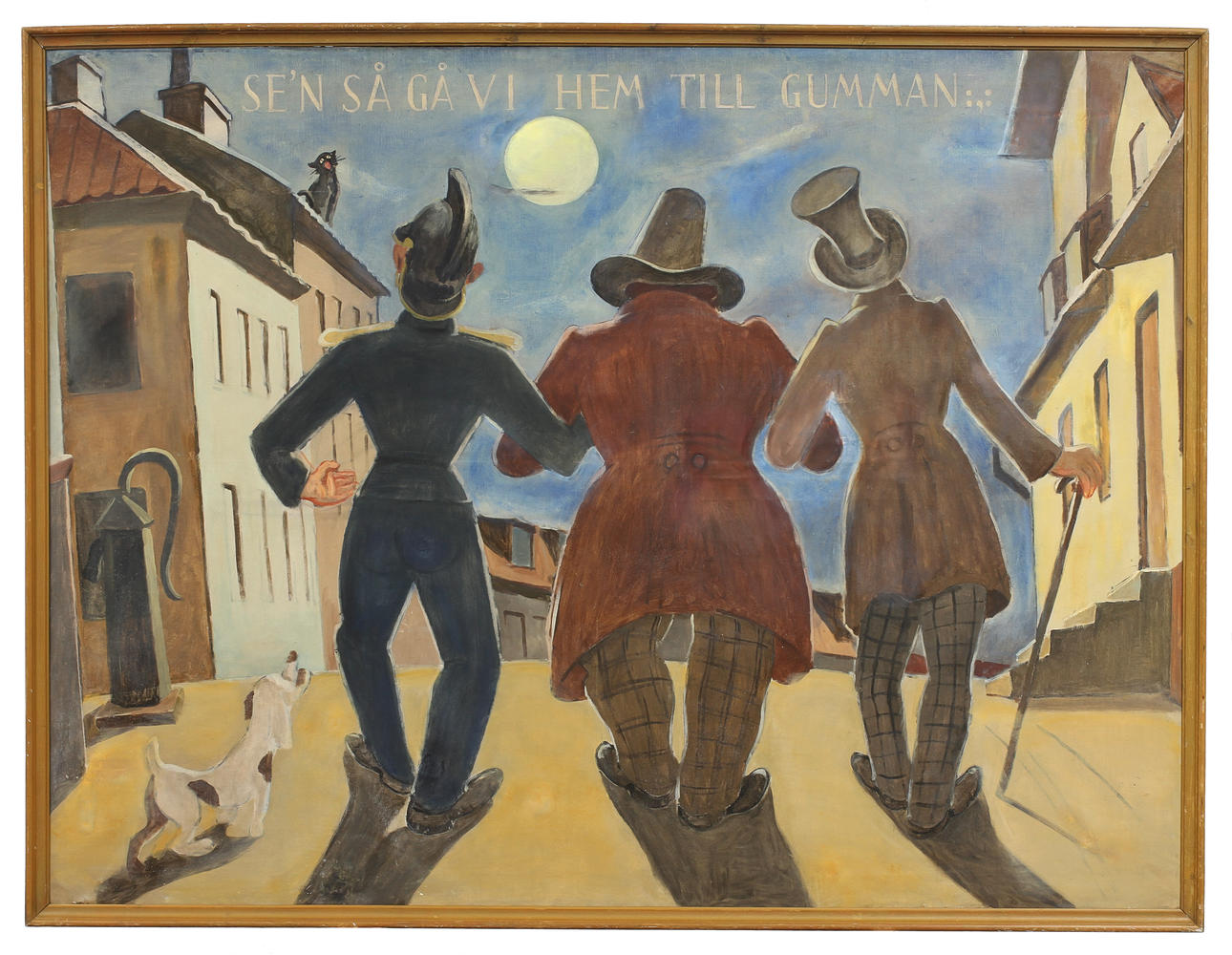 SIGGE JERNMARK. Olja på duk, 2 st, ej sign.