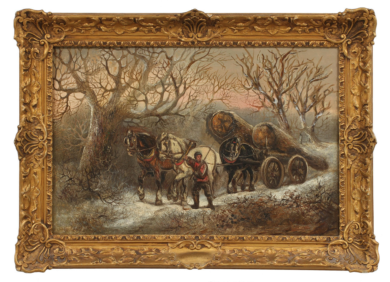 OKÄND KONSTNÄR. Olja på duk. Signerad Melville. 1800-talets senare hälft.