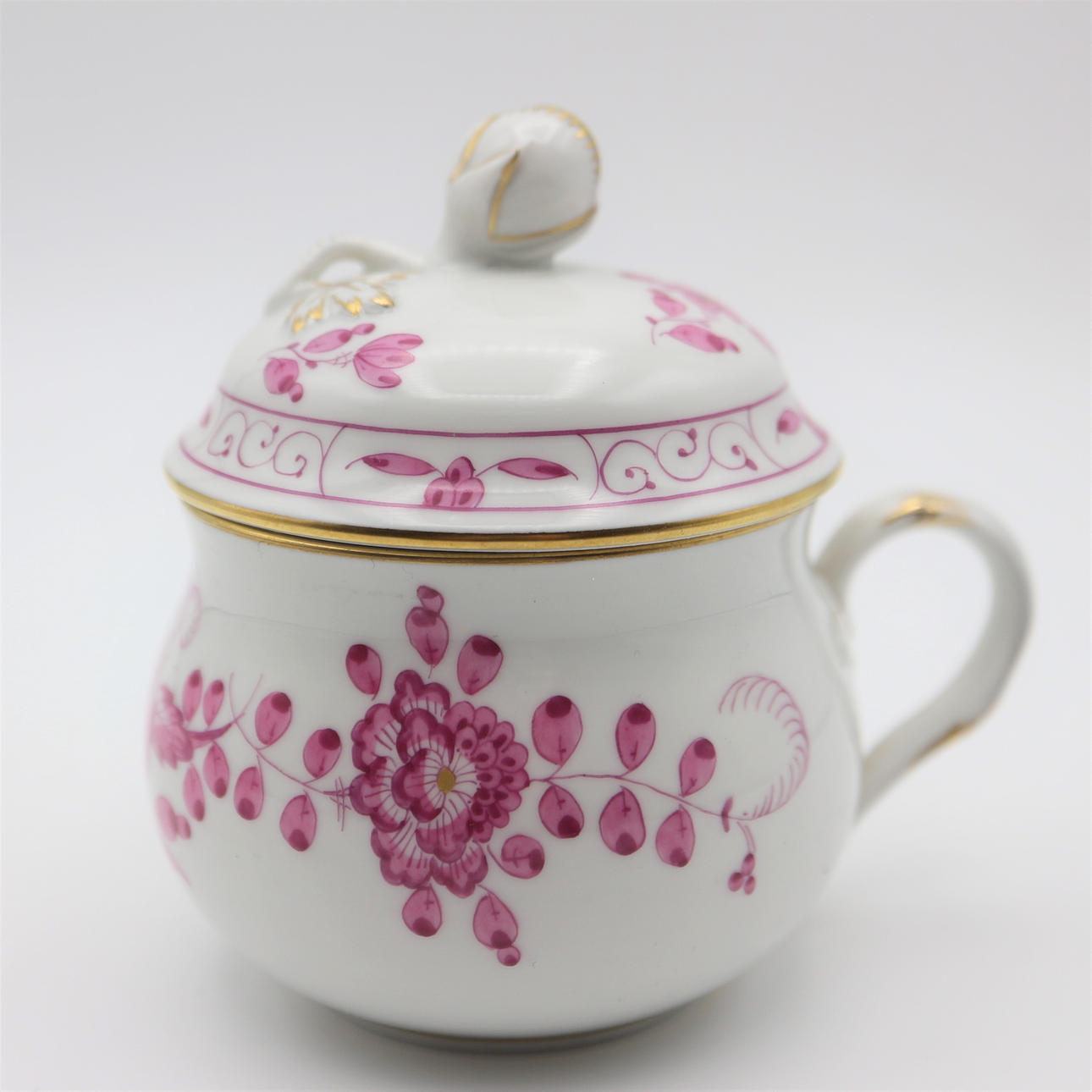 MEISSEN DOSE INDISCH PURPUR.