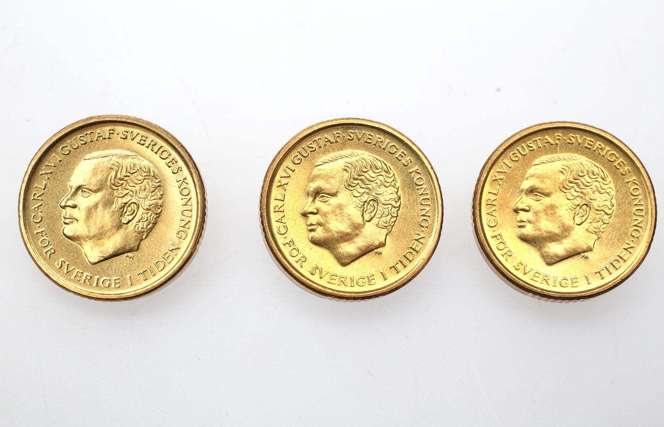 MYNT, 3 st, 10 kr 1991, omvänd stamp.