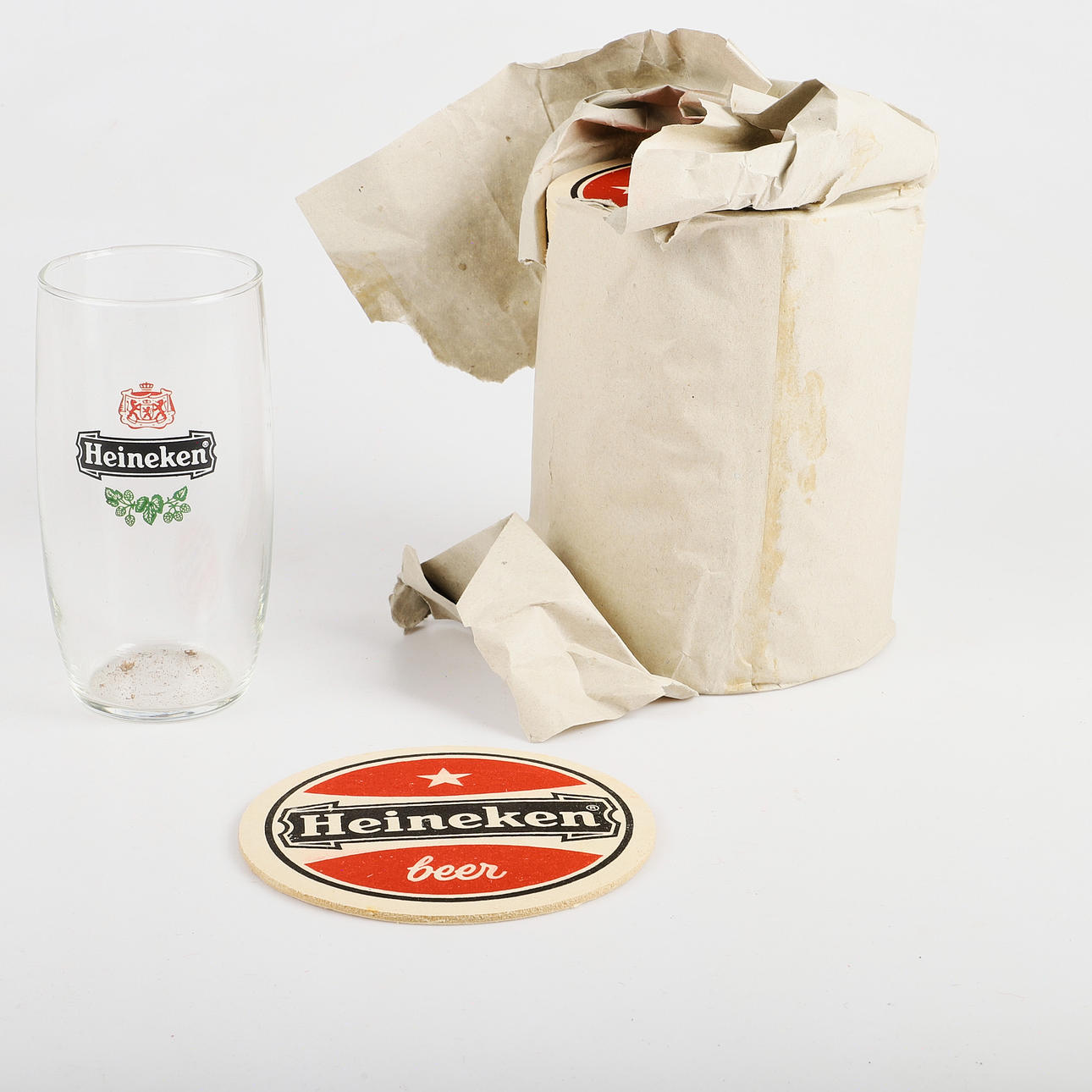 ØLGLAS OG COASTERS, Heineken.