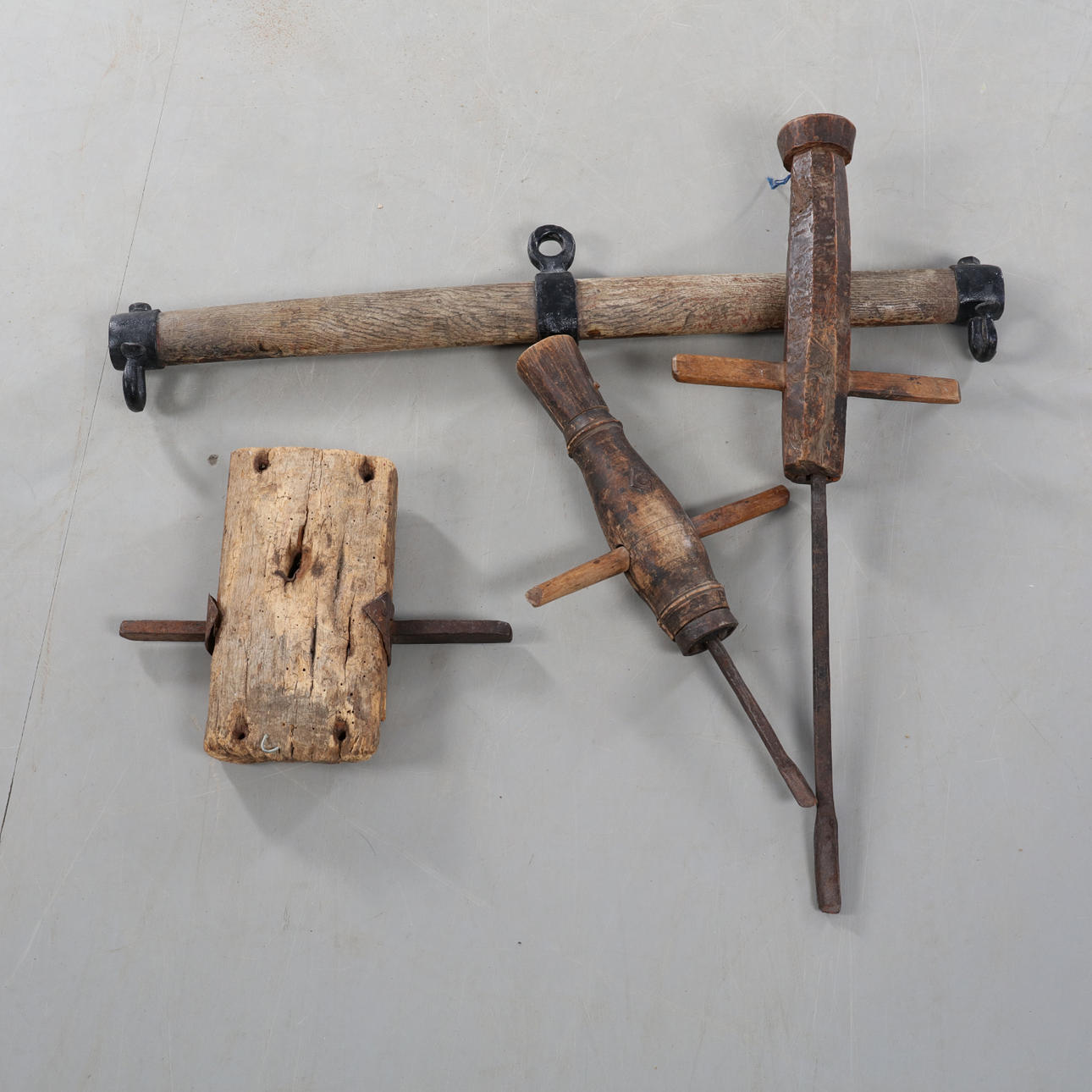 Tools/tools and an 18th-century lock.