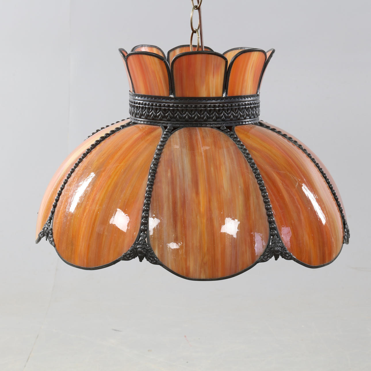 CEILING LAMP, Tiffany style, 20th century.