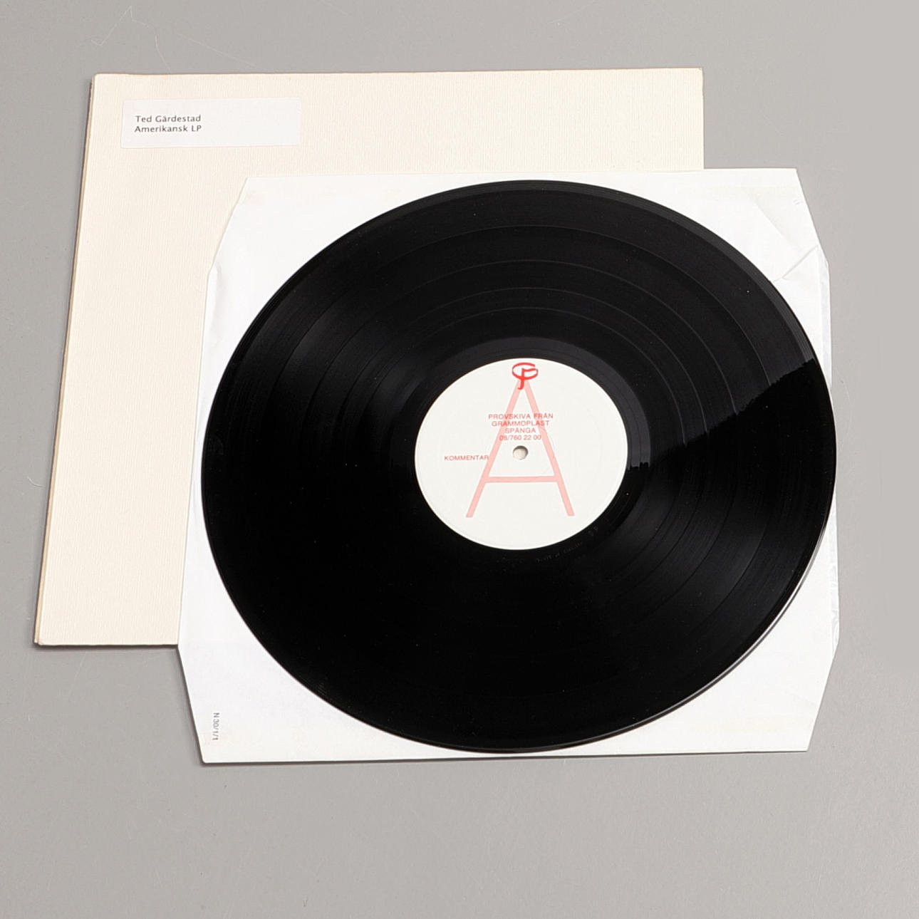 TED GÄRDESTAD. Probepressung.