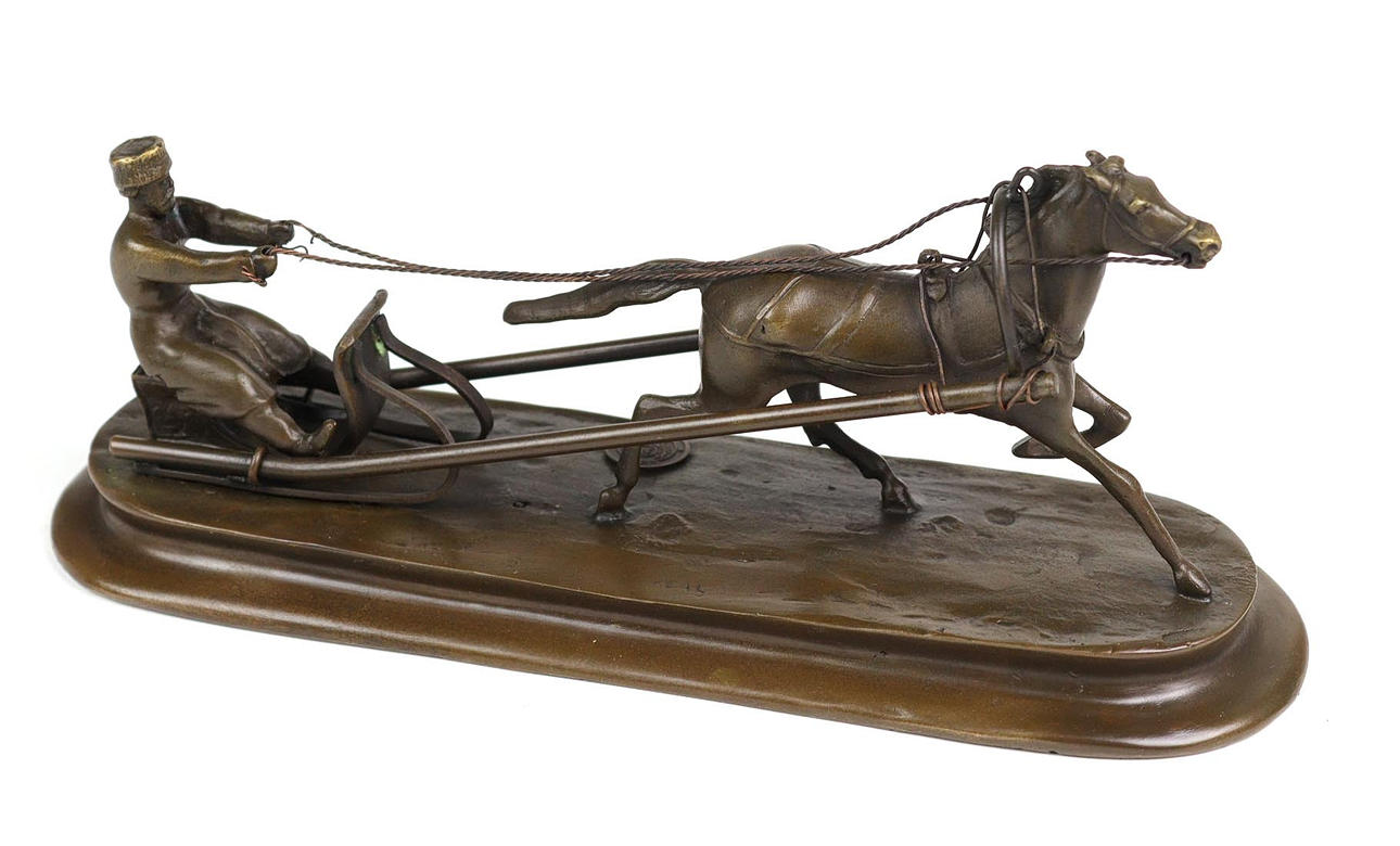 RUSSISCHE SCHLITTENFAHRT, BRONZE.