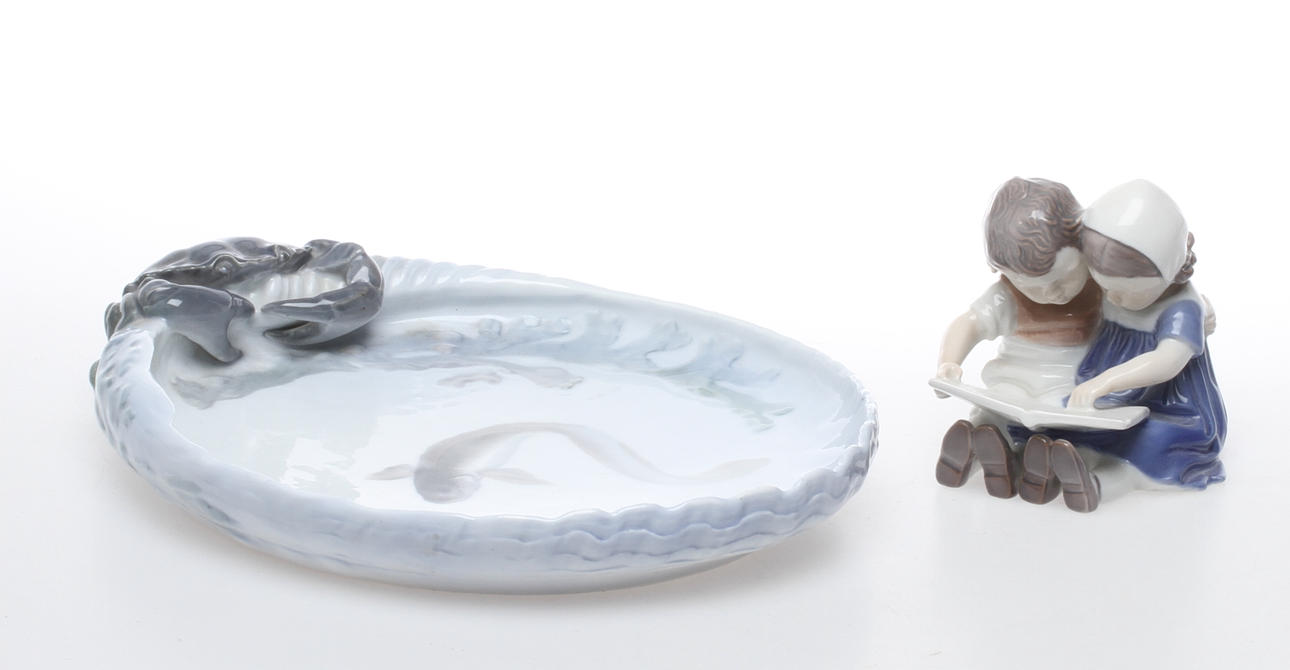 FIGURIN porslin Bing & Gröndahl samt FAT porslin Royal Copenhagen.