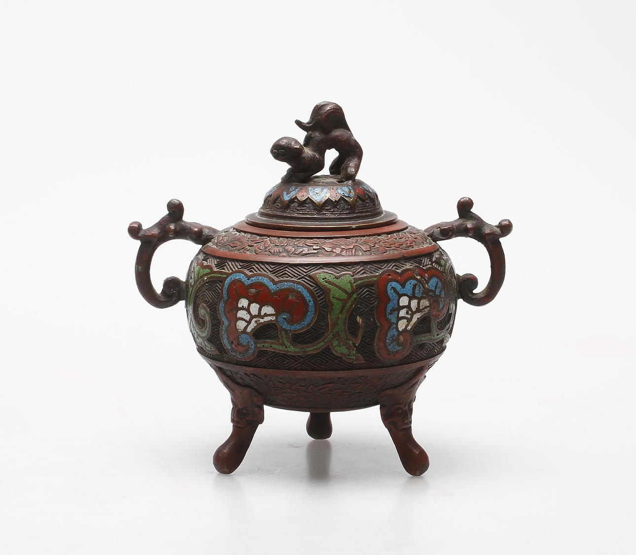 RÖKELSEKAR, brons och emalj.