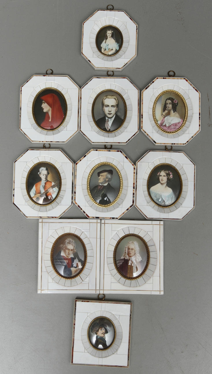 MINIATYRER, 10 st, 1900-tal.