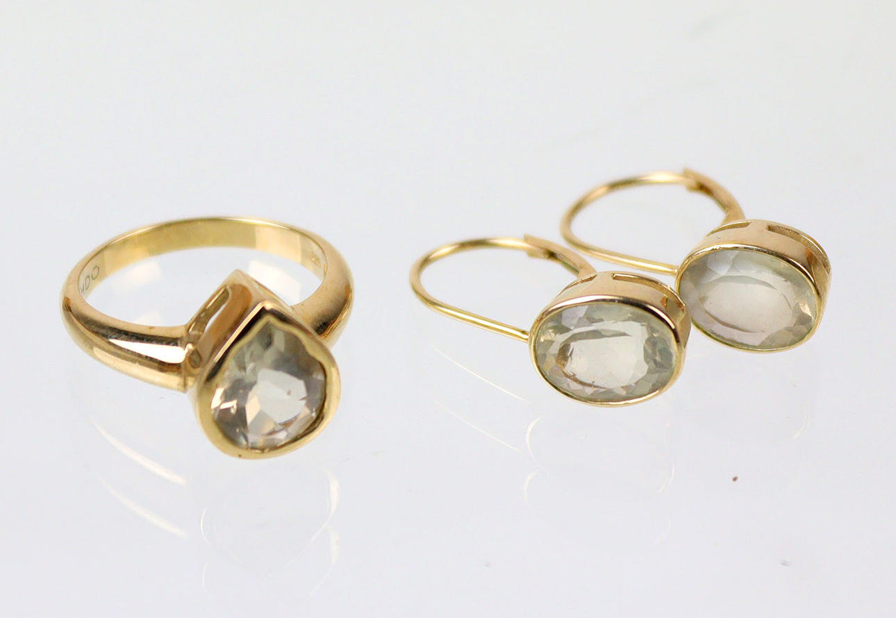 ORTHOKLAS SCHMUCKSET, Gold 375.