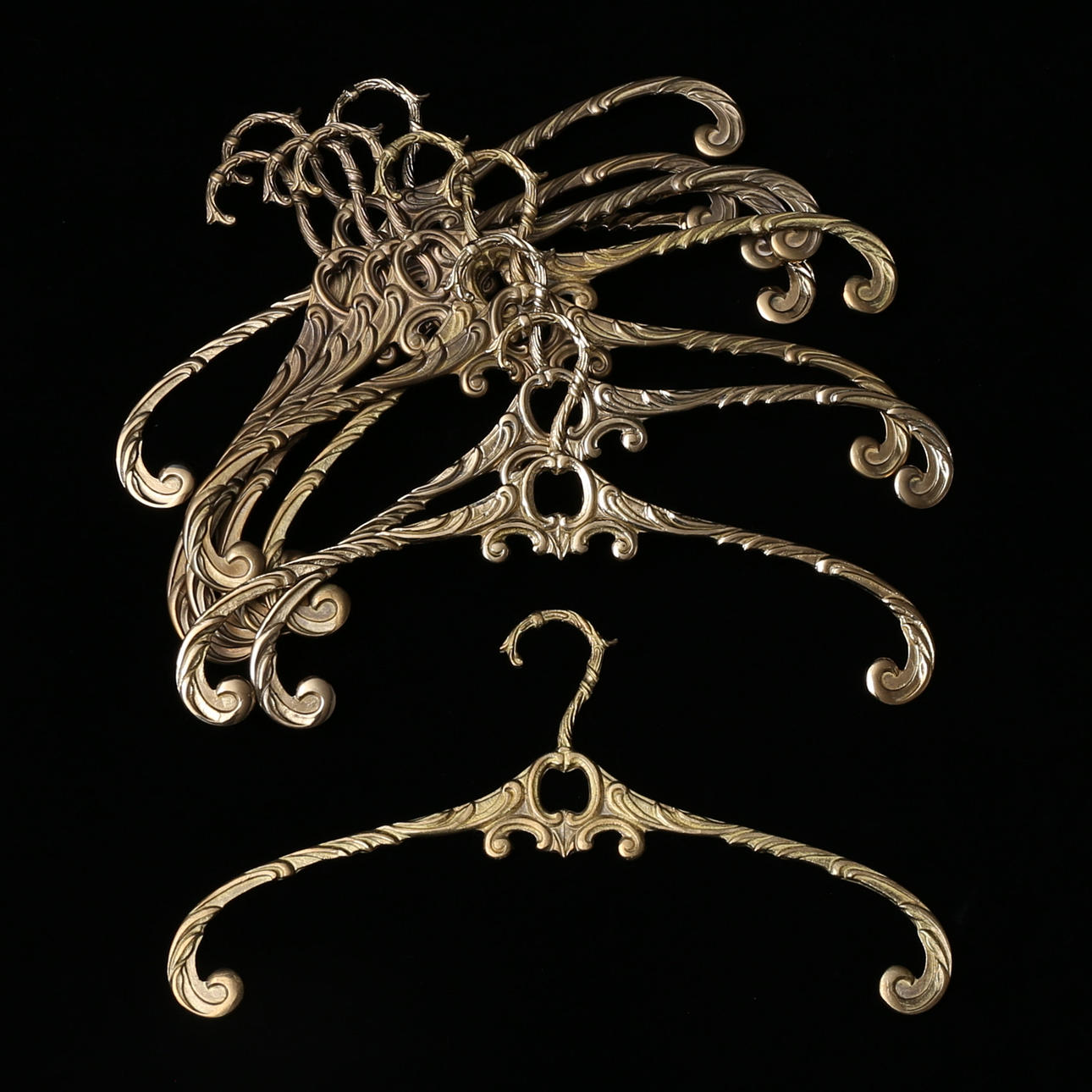 GALJAR, 10 pcs., brass, 1900s.