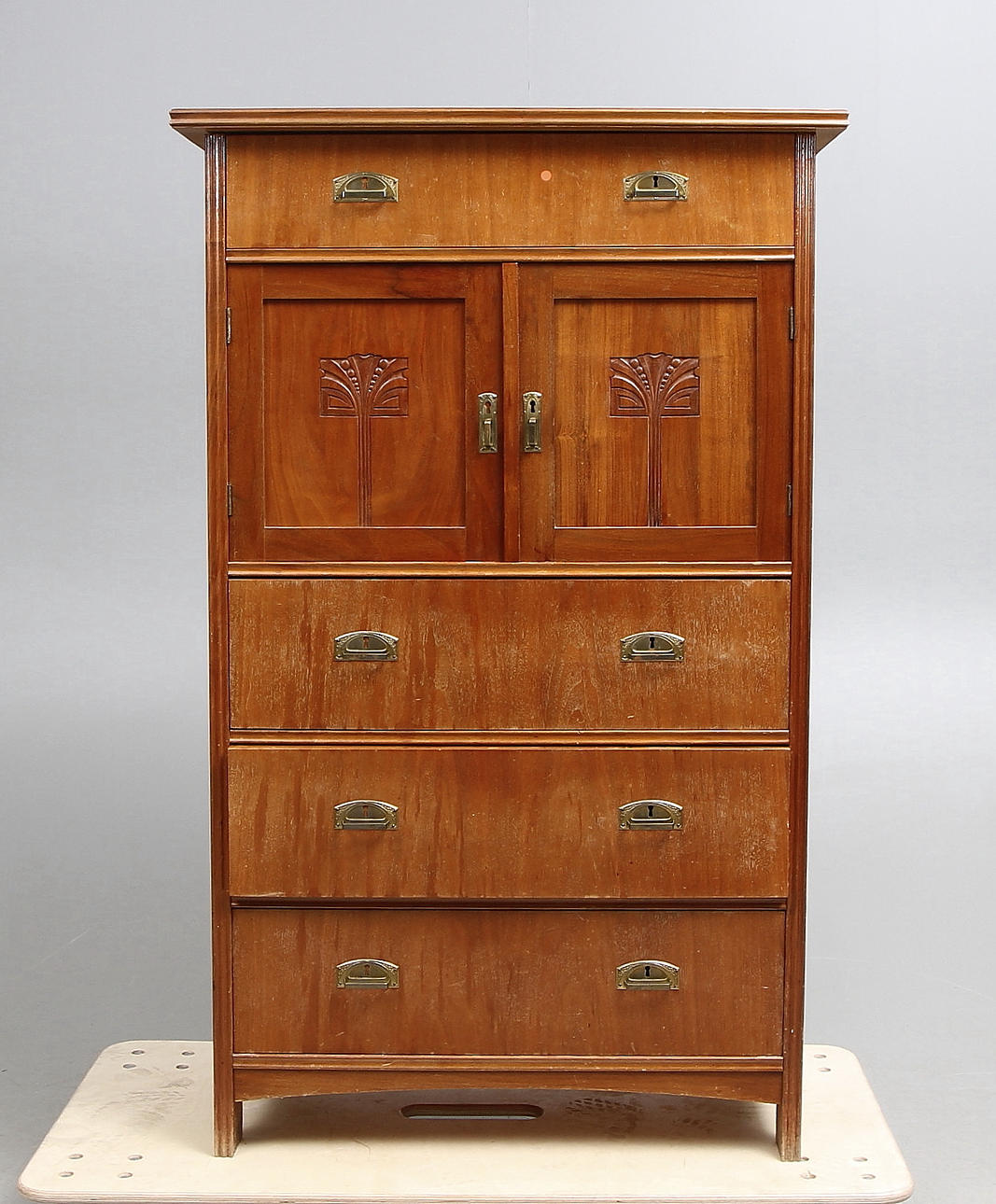 SKÅP, med lådor, ek, jugend, 1920-tal.