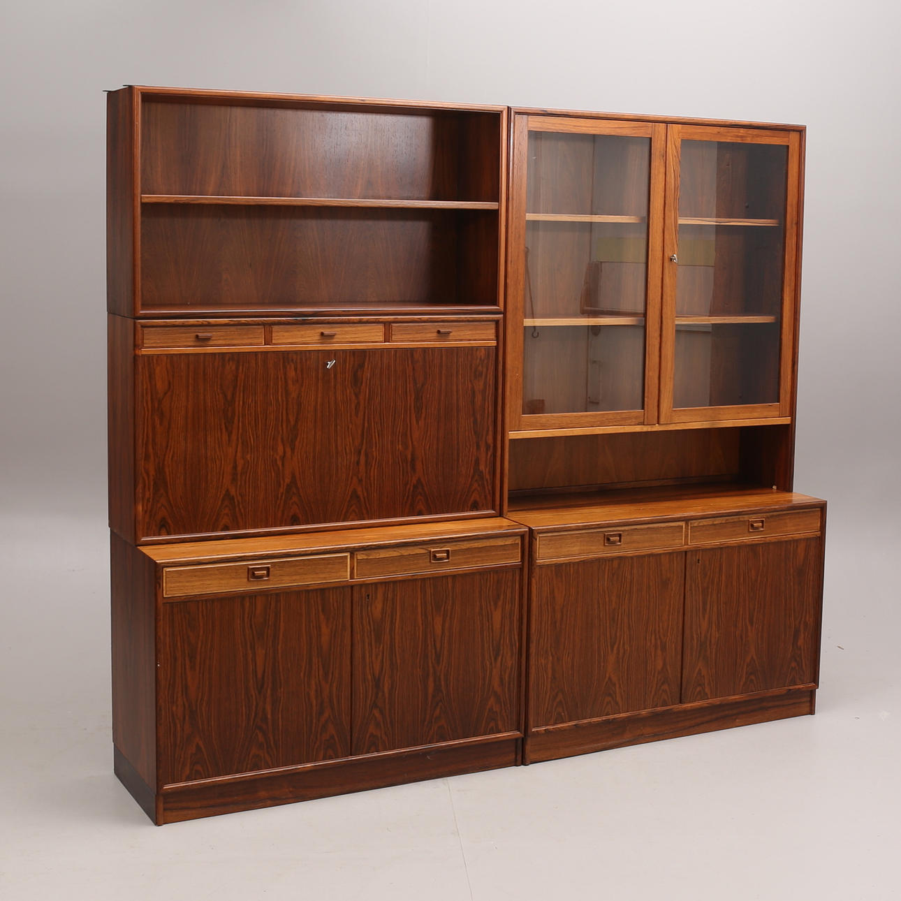 BÜCHERREGAL, Palisander, 1960er Jahre.