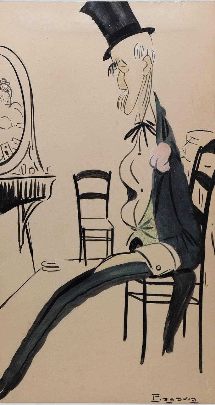 LUIS BAGARÍA BOU. Karikatur.