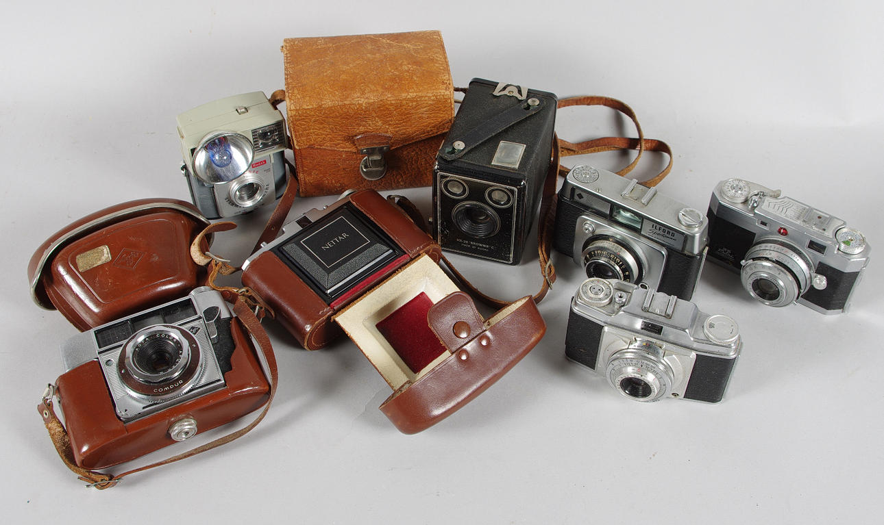 ÄLDRE KAMEROR, bl.a. Agfa.