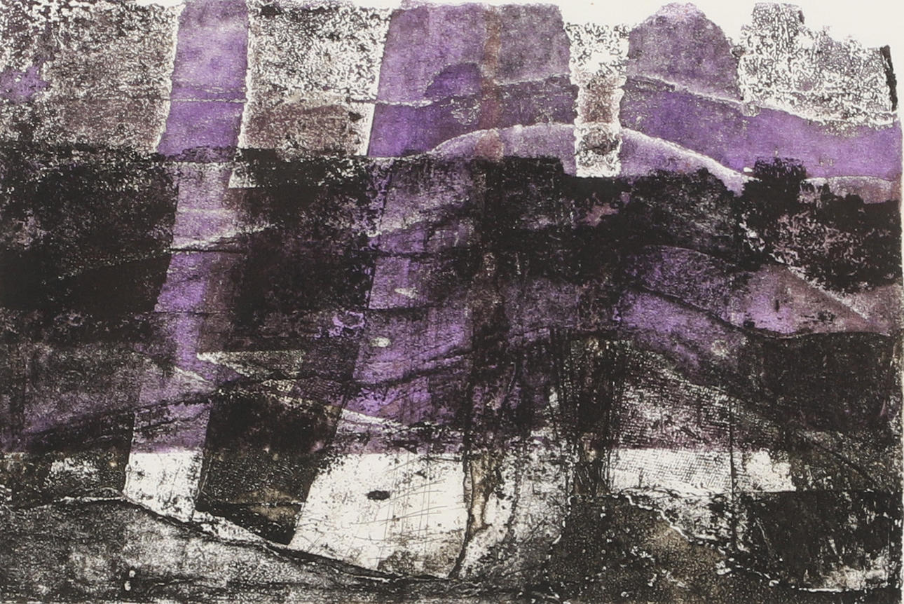 BIRGIT ROSENGREN. "Vid randen", etsning, signerad -08.