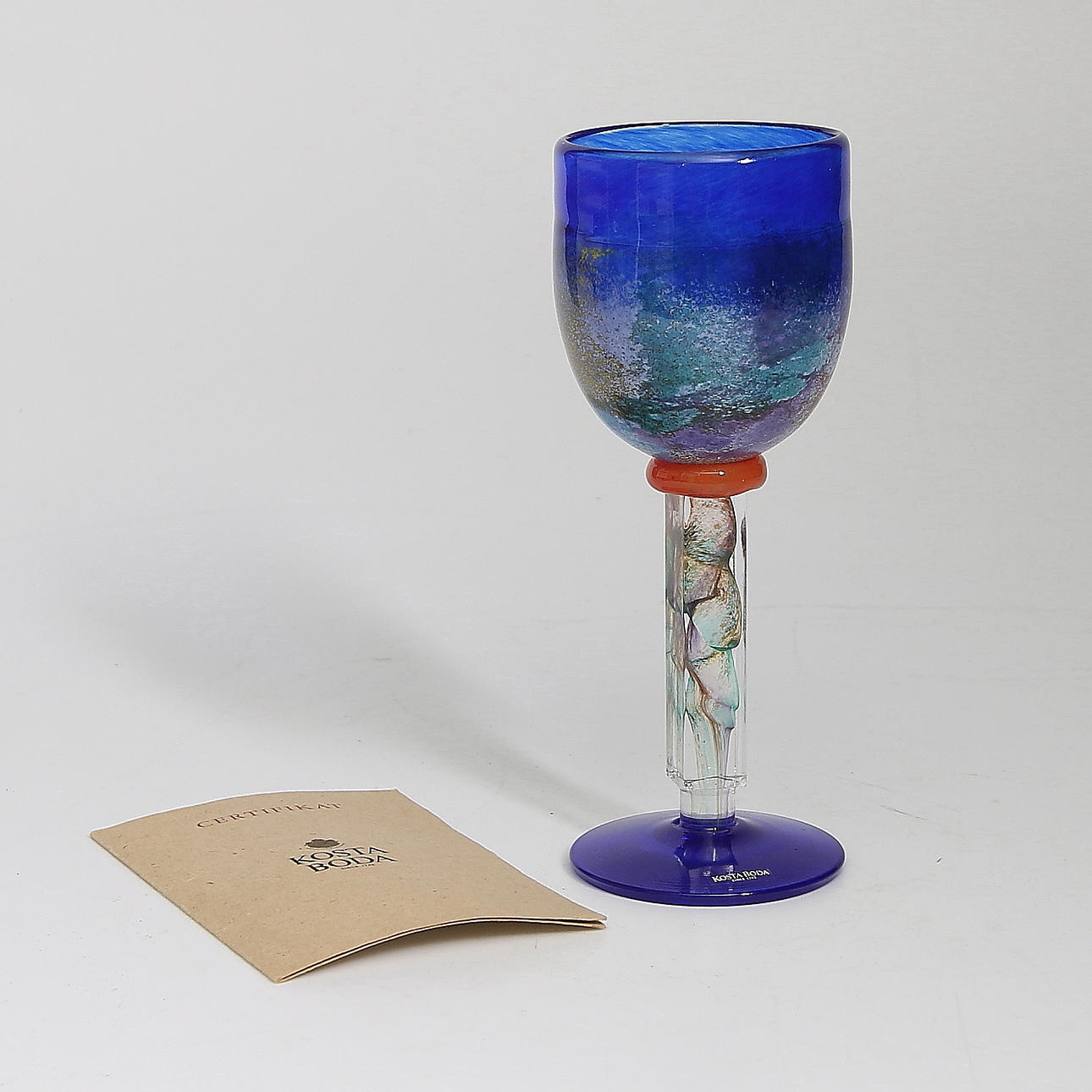 POKAL, glas, "Cancan", Kjell Engman, signerad. Atelje Kosta Boda.