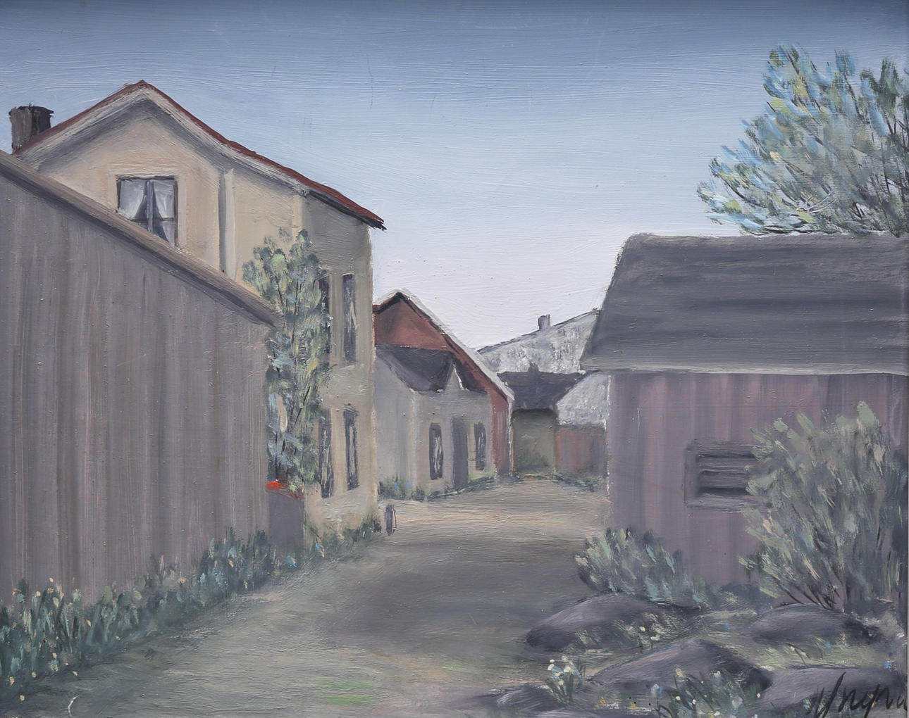 YNGVE JOHANSON. Oil on Board, signed.