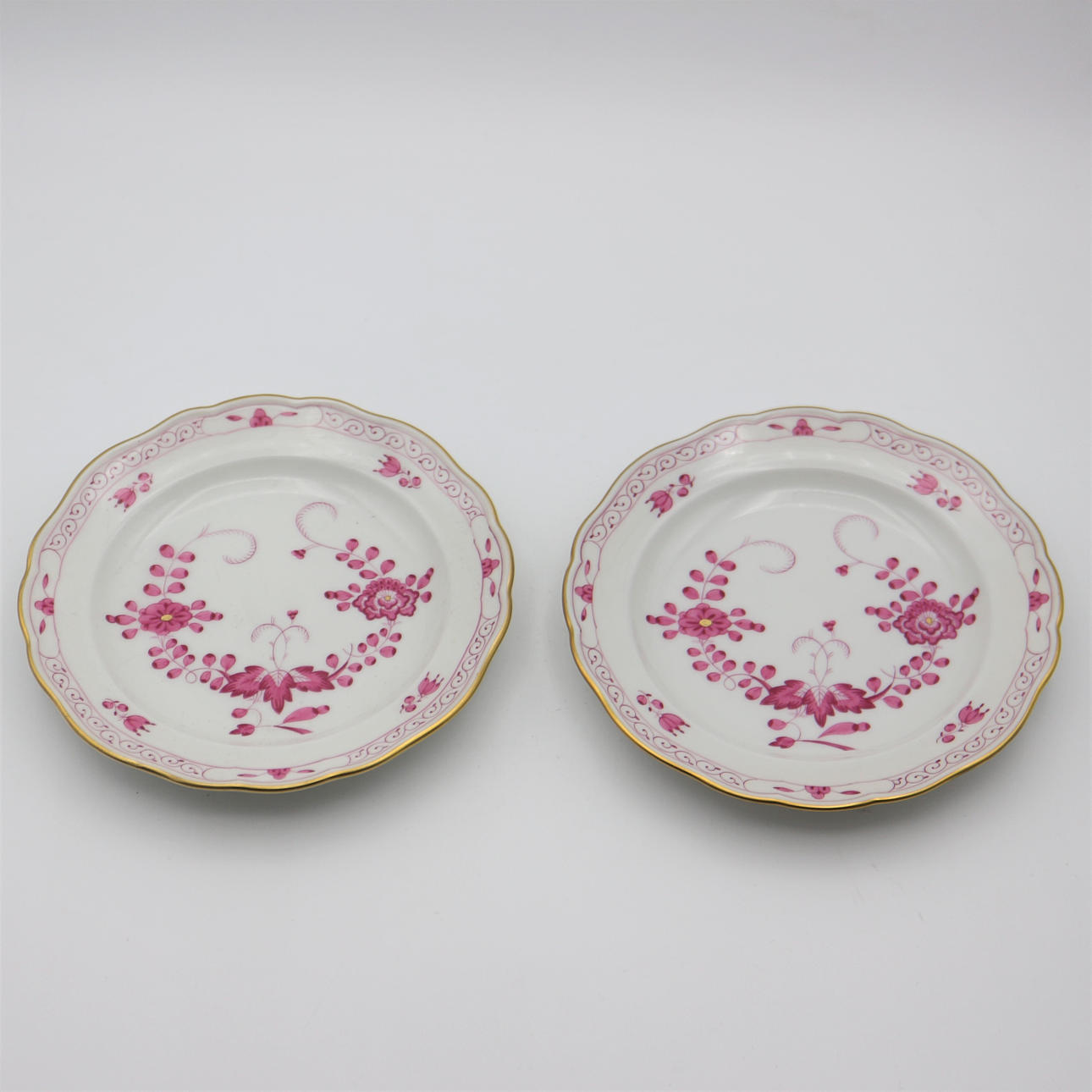 TO MEISSEN INDISKE LILLA PLADER.