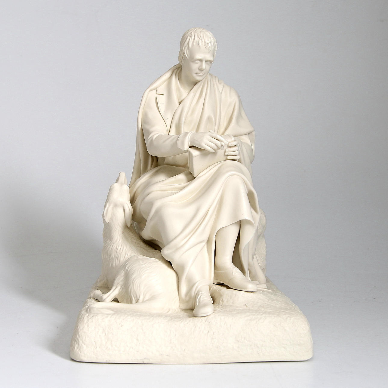 SKULPTUR, parian, Sir Walter Scott, Copeland, England 1800-tal.