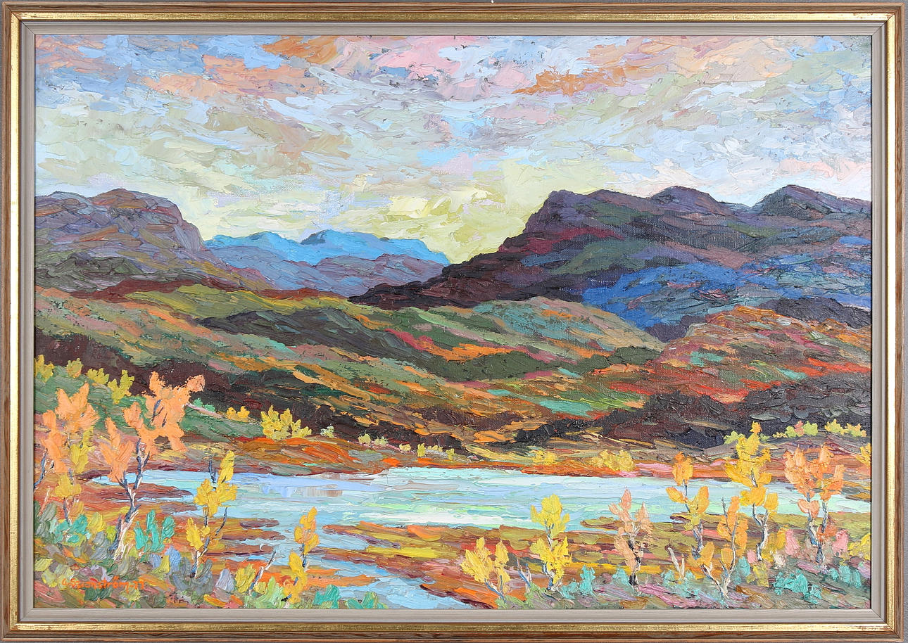 GUNNAR SWANSTRÖM. Olja på duk, signerad och daterad 1977.