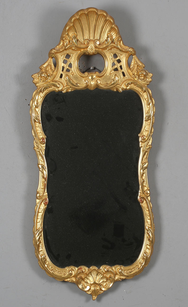 MIRROR, rococo style, AB Exportlist, Nyköping, dated 1958.