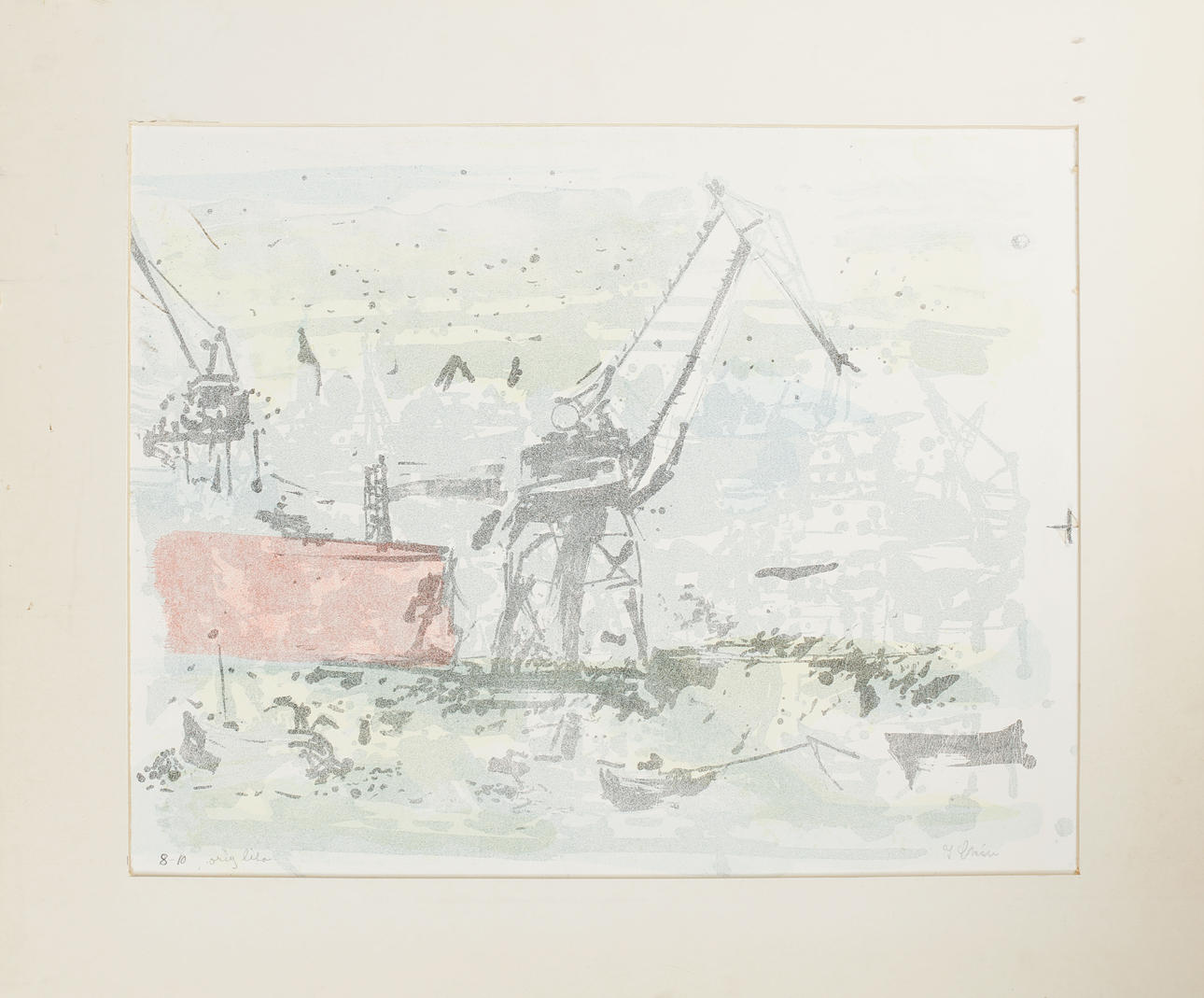 YNGVE STEEN. Port image, color lithograph, signed and numbered 8-10.