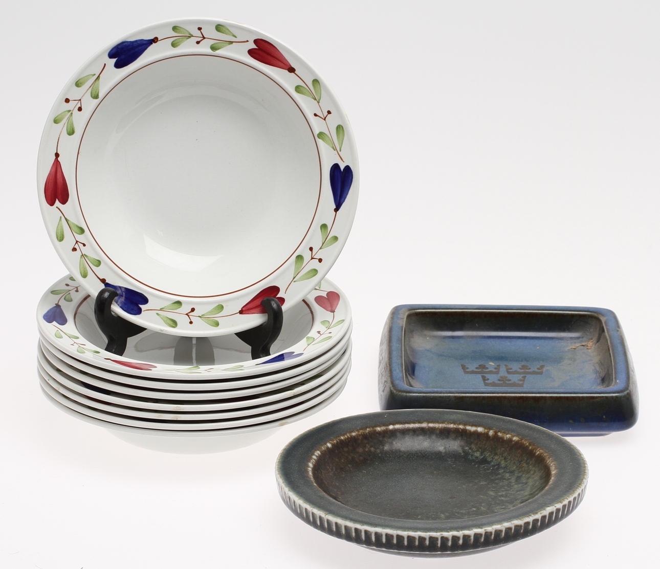 PARTI KERAMIK, 10 delar, Gustavsberg "Ranka", Sven Jonzon "Lagun", Rörstrand.