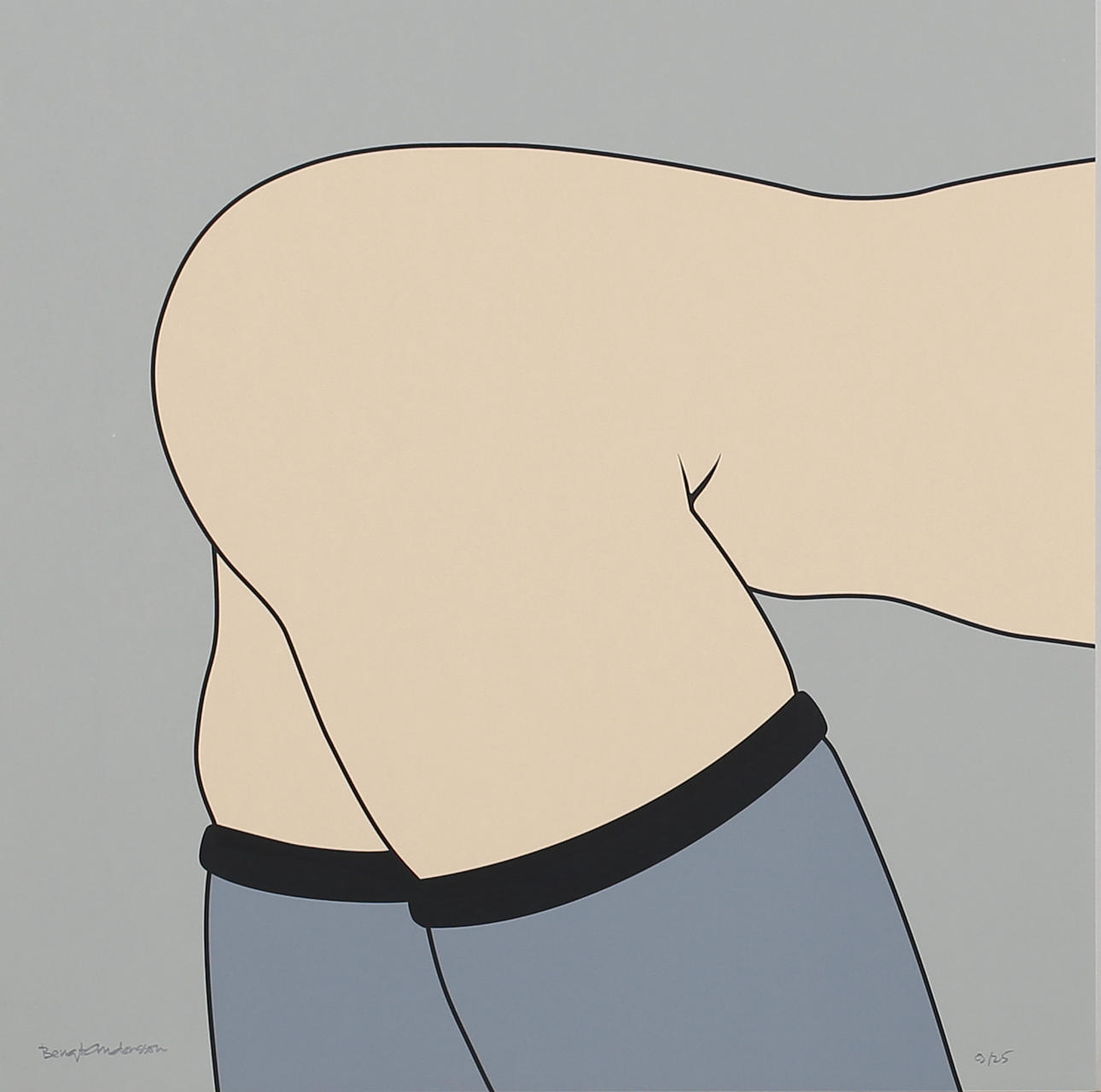 BENGT ANDERSSON. Modell. Serigrafi. Signerad. 9/25.