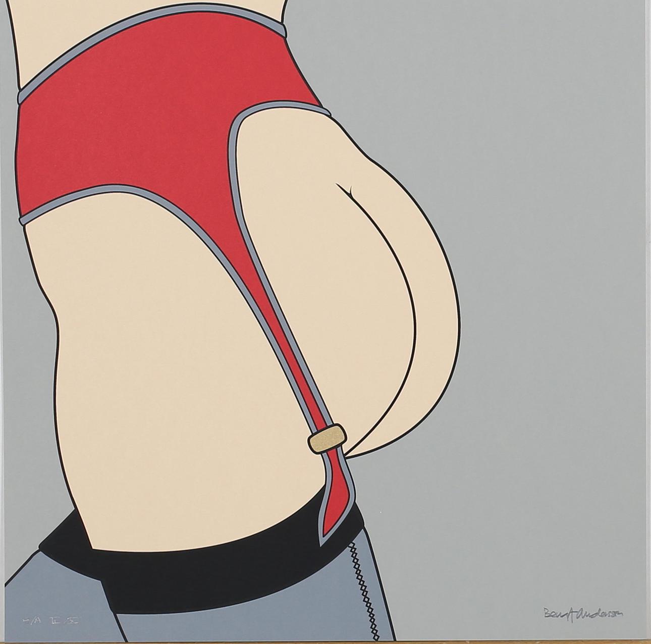 BENGT ANDERSSON. Modell. Serigrafi. Signerad. E/A II/X.