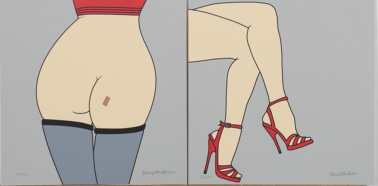 BENGT ANDERSSON. Modeller (2). Serigrafier. Signerade. 25/200, 25/200.