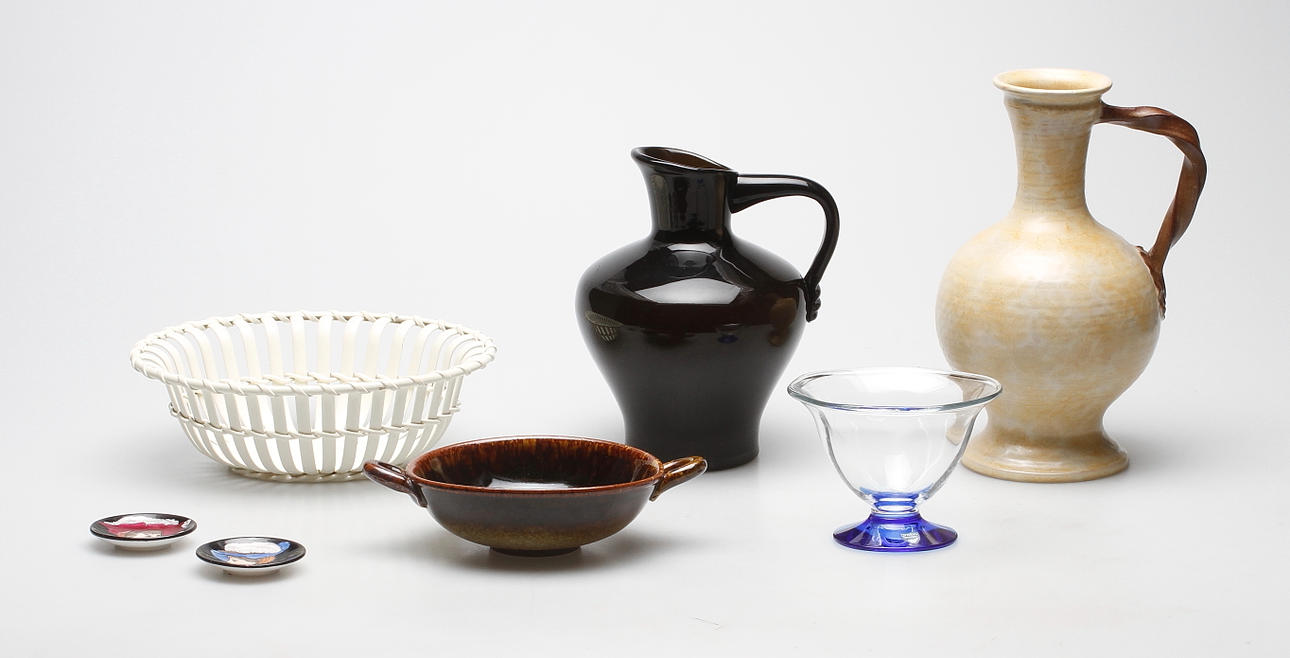 KERAMIK och GLAS, bl.a. Carl Harry Stålhane, Orrefors, Ekeby, 1900-tal.