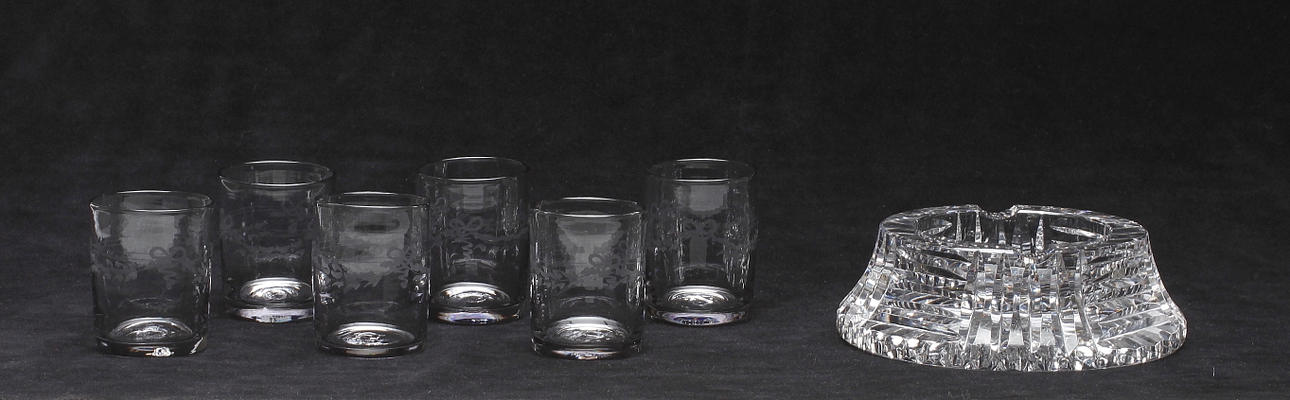 TUMBLER, 6 st, "Antik", Reijmyre och ASKFAT, glas.