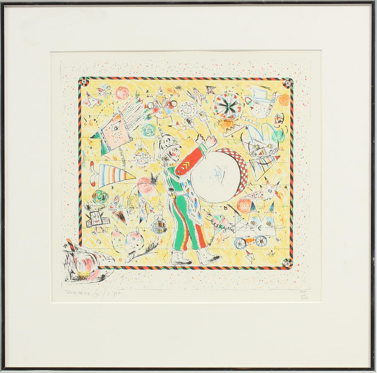 JORGO KRALLIS. Färglitografi, signerad och numrerad 195/210.