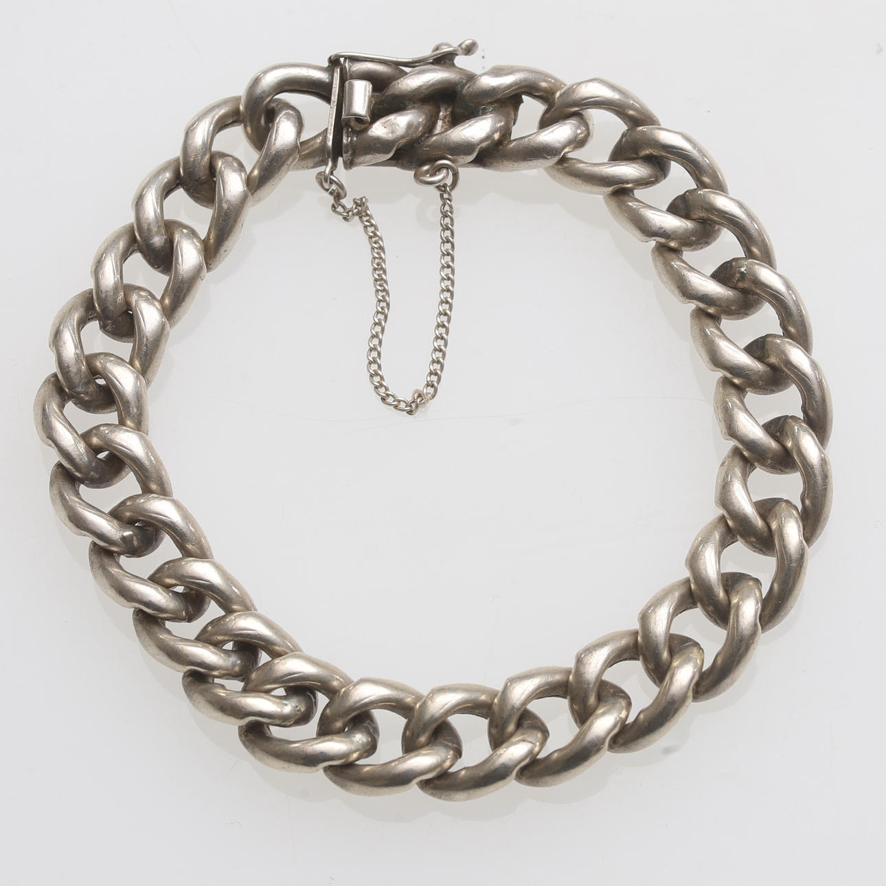 ARMBAND, silver, kedja.