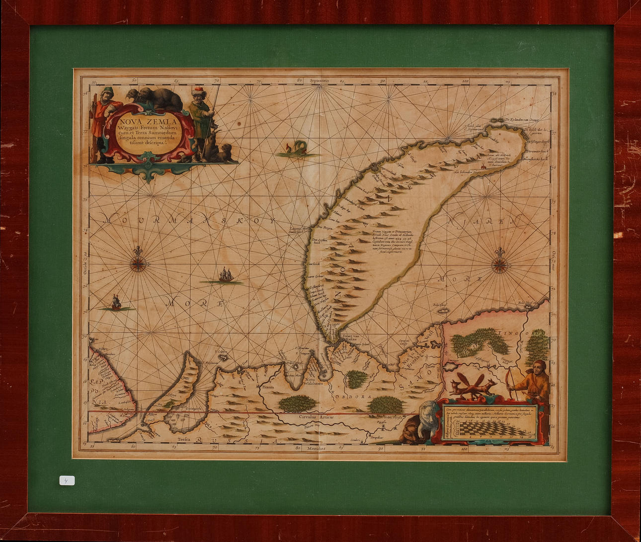 FRAMED MAP, Nova Zemla.