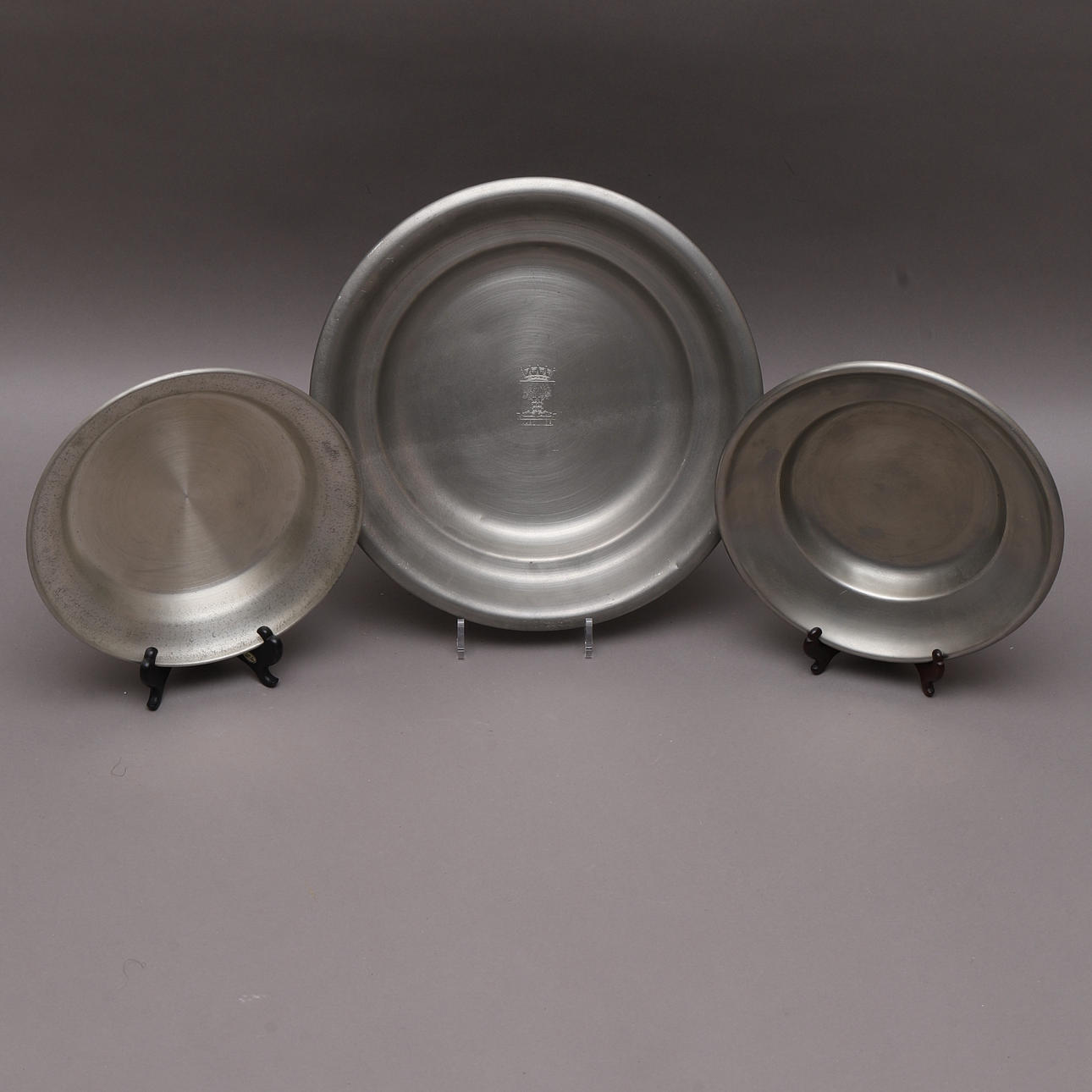 TØNDE, 3 stk., tin, bl.a. Lyng i Lund.