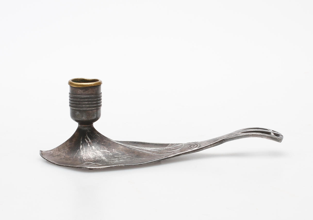 NATTLJUSSTAKE, Britannia metal, Art Nouveau, WMF Württembergische Metallwarenfabrik, tidigt 1900-tal.