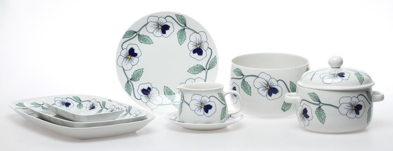 MATSERVISDELAR, 22 delar, porslin, "Sylvia" Sylvia Lechovius Rörstrand.