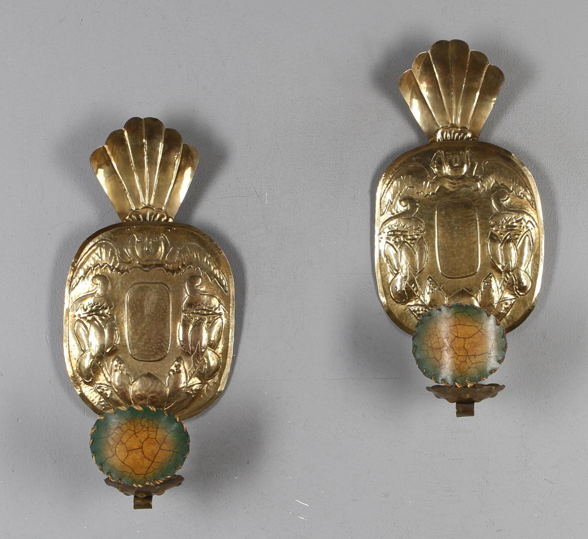 LJUSPLÅTAR 1 par, mässing, Wanja-Lisa Nilsson.