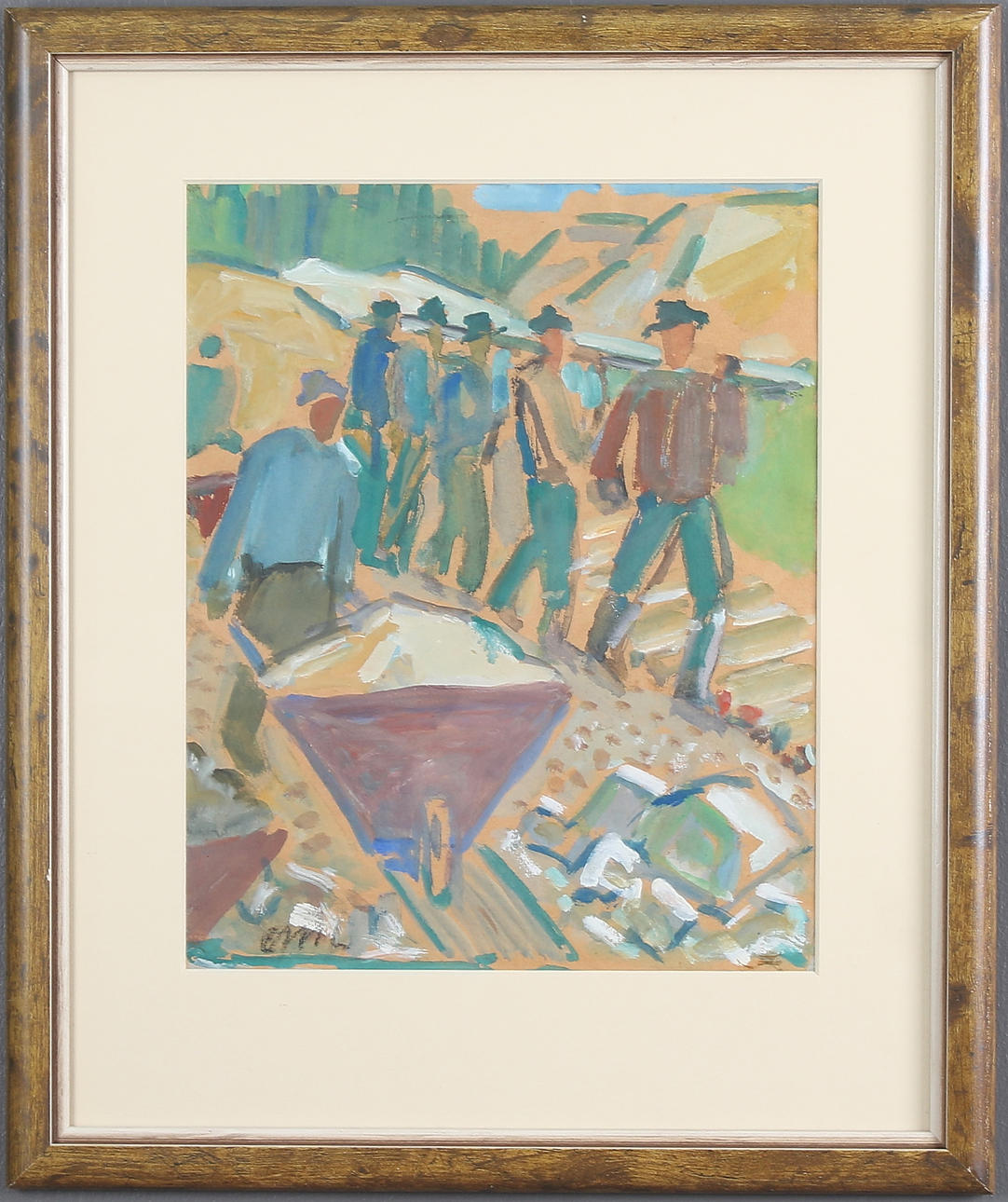 CARL MAGNUS LINDQVIST. Gouache, signerad.