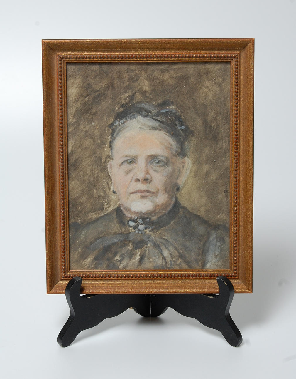 IVAR NYBERG. 1855-1925, akvarell, porträtt av konstnärens mor.