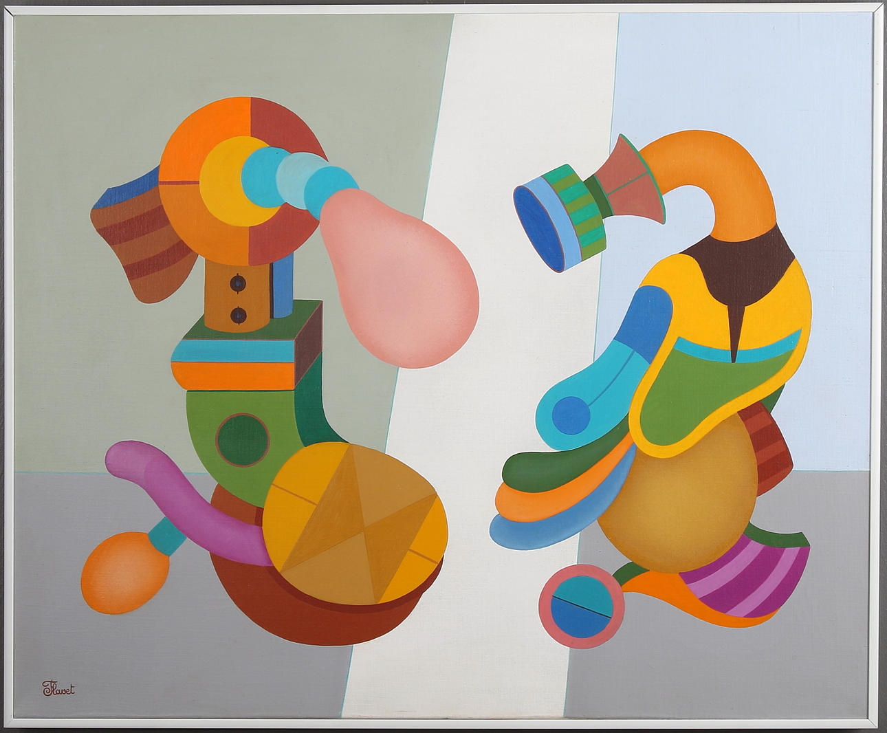 CLAUDE FLAVET. Olja på duk, signerad.