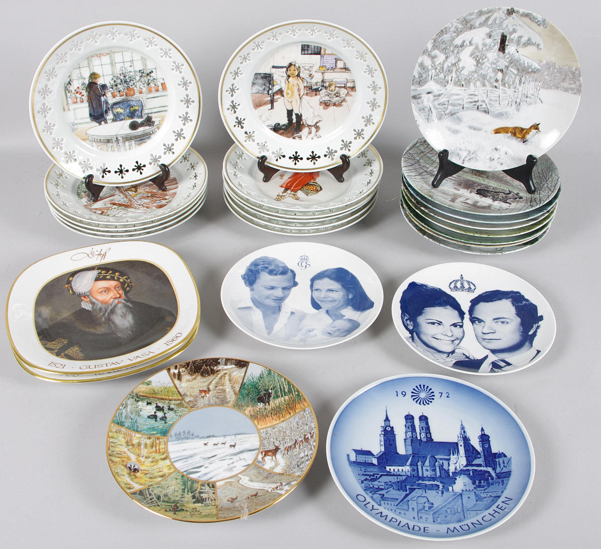 SAMLARTALLRIKAR, Bing & Gröndal Carl Larsson-motiv m.fl.