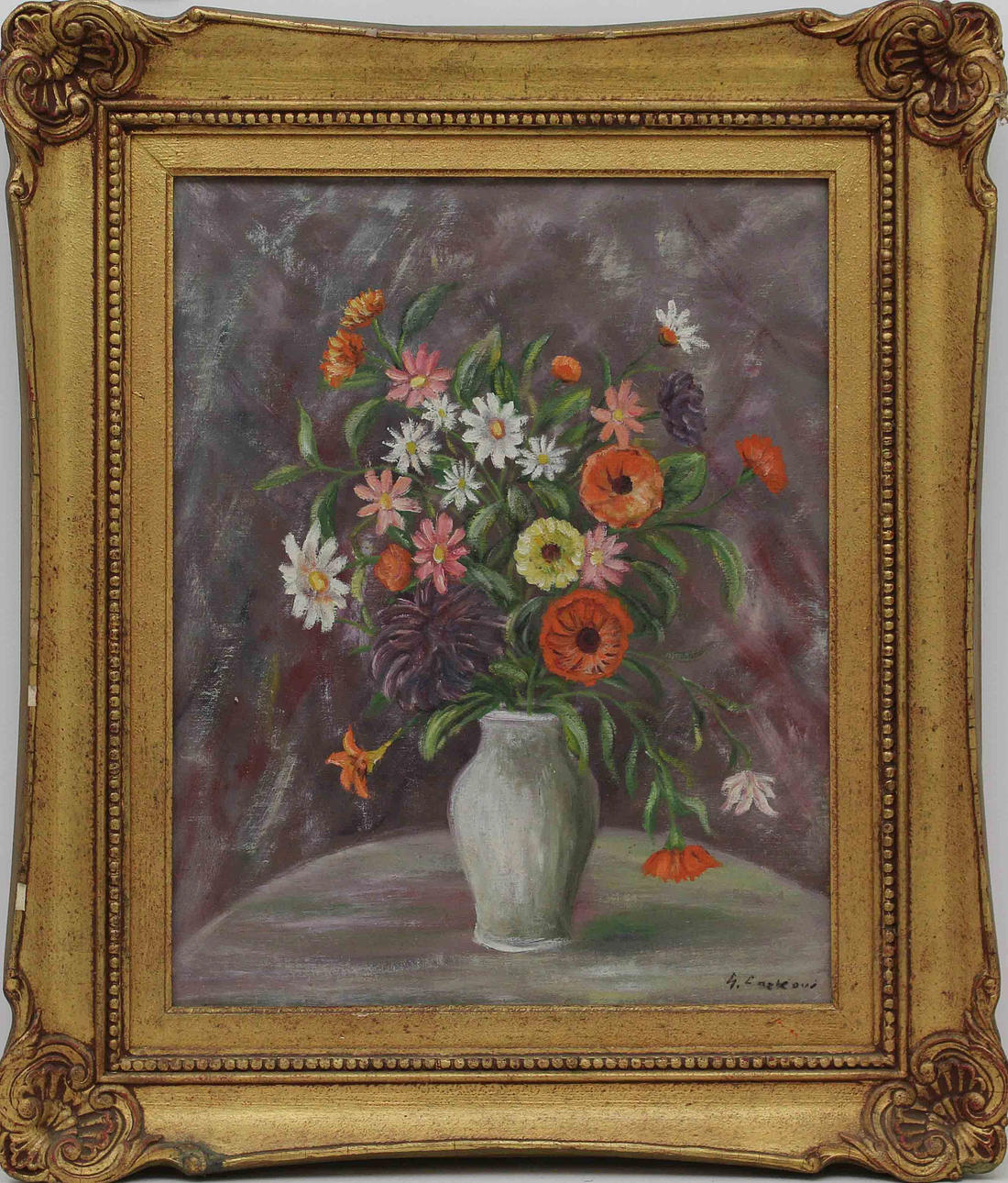 NILS SEVERIN (ALIAS NILS GRAHMSTAD OCH OKÄND KONSTNÄR. Lekande barn och Stilleben. Olja på duk (2). Signerade.