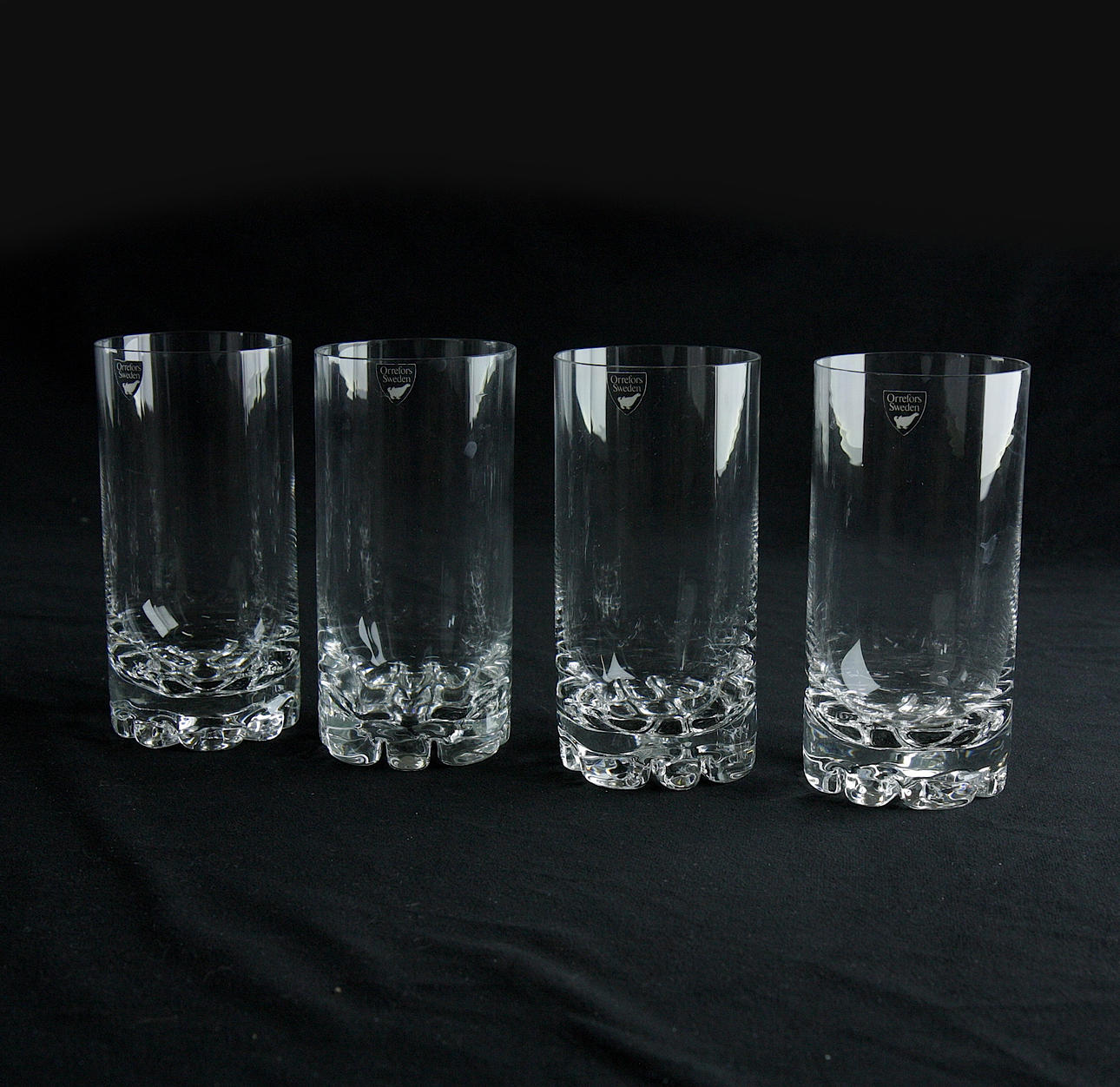 OLLE ALBERIUS. grogglas, 8 st, "Erik", Orrefors.