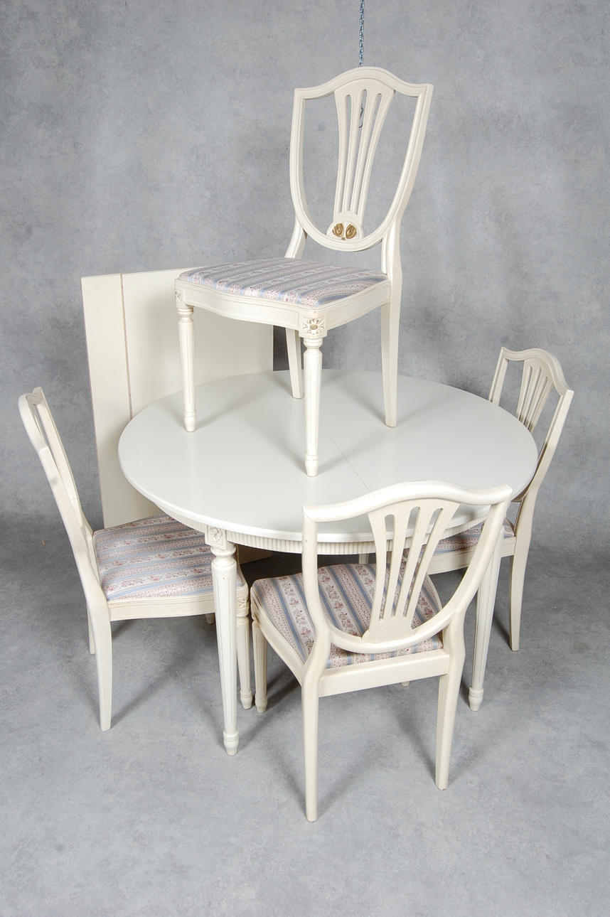 MATSALSMÖBLEMANG, 5 delar, gustavianskstil, 1900-tal.