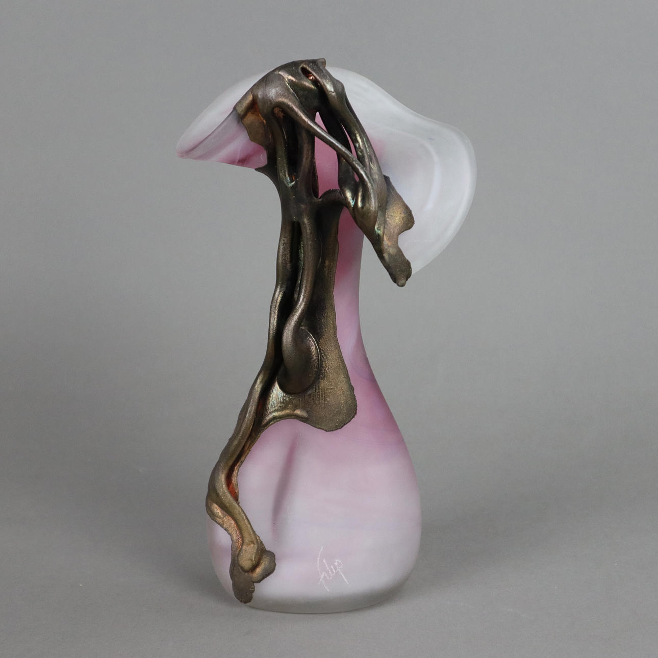 GLASS VASE - Filip Ravert, Romania, 20th century. Glass - Other
